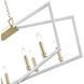 Lizabeth 8 Light 42.2 inch Matte White/Modern Gold Indoor Pendant Ceiling Light
